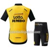 Set Wielershirt + Fietsbroek Kort 2018 LottoNL-Jumbo N001